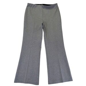 Theory Women Slim Houndstooth Kick‎ Flare Pants Knit Black White Office Medium
